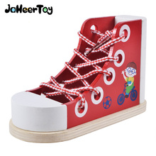 JaheerToy  Wooden Toys Montessori Teaching Aids Learning to Tie Shoelaces Children's Educational Toy for Kids Daily Life 2024 - buy cheap