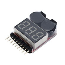 1/2pcs 1-8S LED Low Voltage Buzzer Alarm Lipo Voltage Indicator Checker Tester Voltage display  can be set 2024 - buy cheap