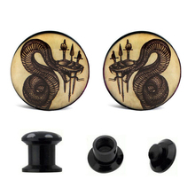 Junlogotipo expansor de brinco, parafusos internos de rosca túneis de lóbulo acrílico para orelha, mistura de piercing de joia corporal 4-16mm 2024 - compre barato