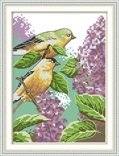 Two little birds 2  cross stitch kit aida 14ct 11ct count print canvas stitches embroidery DIY handmade needlework 2024 - buy cheap