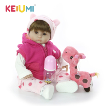 KEIUMI Cute 43 cm Reborn Baby Doll Handmade 17 Inch Reborn Dolls Lovely Girls Toys For Children Playmates Christmas Gifts 2024 - buy cheap