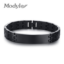 Modyle 12MM Men Bracelet Stainless Steel Bracelets & Bangles Black Charms Male Punk Jewelry 2024 - buy cheap