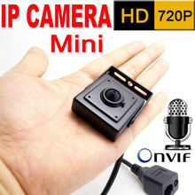 Мини ip-камера 720P, домашняя система безопасности, камера видеонаблюдения, маленький hd встроенный микрофон, onvif видео, p2p камера, микро объектив 3,7 мм 2024 - купить недорого