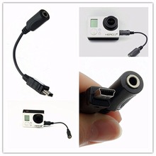 Мини USB на 3,5 мм микрофон для наушников кабель адаптер для камеры GoPro Hero 3 + 3 4 2024 - купить недорого