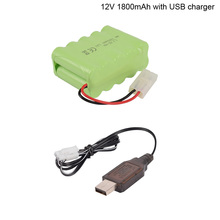 12V 1800mAh Ni-MH AA Battery with USB charger set 12V NiMH Batteries Pack for remote control toy car boat truck toys robot model 2024 - buy cheap