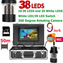 GAMWATER 9 Inch DVR Recorder Underwater Fishing Video Camera Fish Finder 38 LEDs 360 Degree Rotating Camera 20m 50m 100m 2024 - buy cheap