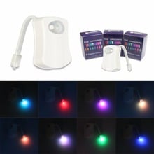 Transporte rápido 50 pcs 8 cor LED Luzes Sensor De Luz Vaso Sanitário Bacia Do Banheiro LEVOU 8 Cor Da Lâmpada 2024 - compre barato