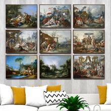 Cuadros de decoración para el hogar, pinturas impresas para el salón, francés, Boucher, estampado 4 2024 - compra barato