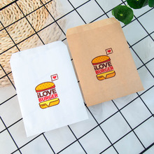 Juego de 25 bolsas de hamburguesa I Love, decoraciones para fiesta de cumpleaños, bolsas de recuerdo de dulces para galletas, palomitas de maíz, bolsa de regalo de Buffet 2024 - compra barato