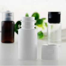 20pc/lot Hot New 10ml Cosmetic Vials PET Brown Flat Shoulder Sub-bottling Bottle With Flip Cap Sample Makeup Refillable Bottle 2024 - buy cheap