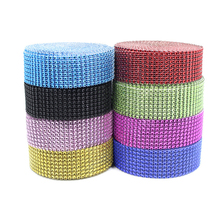 Wedding Event Party Diamond Roll 10Yard Crystal Ribbons Rhinestone Mesh Tulle Roll Bling Cake Baby Shower Birthday Party Decor,Q 2024 - buy cheap