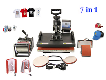 Máquina de transferência térmica, 30x38cm, 7 em 1, para boné, caneca, prato, camiseta, impressão 2024 - compre barato