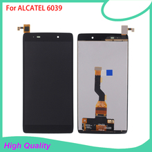 ЖК-дисплей для Alcatel 6039 6039A 6039K 6039Y, сенсорный экран черного цвета, 100% гарантия, ЖК-дисплеи для мобильных телефонов 2024 - купить недорого