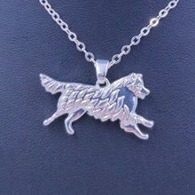 Ожерелье в виде австралийской овчарки с кулоном в виде собаки, ювелирное изделие с золотым и серебряным покрытием для женщин, мужчин, женщин, девочек, детей N052 2024 - купить недорого