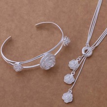 wholesale High quality silver plated Fashion jewelry Necklace  bracelet WT-266 2024 - buy cheap