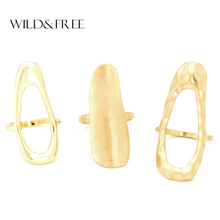 Punk Stye-Juego de 3 unids/set de anillos de aleación con dedos huecos para mujer, moda de oro, forma de geométrica, bohemio, Midi, joyería 2024 - compra barato