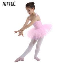 Vestido de ballet infantil ajustável, alças de ombro espaguete, collant para meninas, balé, dança, ginástica, collant de bailarina 2024 - compre barato
