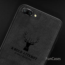 Case For Huawei P smart Honor 7x p20 pro Embossed Texture Cloth Deer Cover For Huawei Psmart p 20 pro Canvas Tpu Soft Edge Coque 2024 - buy cheap