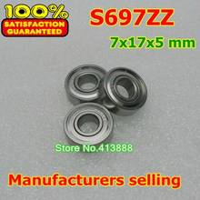 500pcs free shipping  SUS440C environmental corrosion resistant stainless steel deep groove ball bearings S697ZZ 7*17*5 mm 2024 - buy cheap