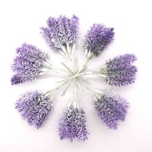 6pcs mini lavender flowers artificial flowers handmade Christmas wedding home decoration DIY scrapbook gift box 2024 - buy cheap