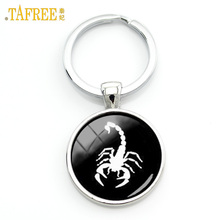 TAFREE Scorpion Silhouette Keychain Fashiou Unique Key Chain Keyring Keyholder Handmade Car Pendants Best Gift Men Jewelry KC400 2024 - buy cheap