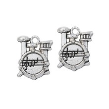 10pcs Antique Silver Plated Music Charms Pendants for Jewelry Making DIY Handmade Craft  17x12mm 2024 - buy cheap