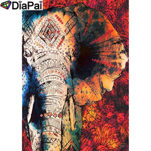 DIAPAI 5D DIY Diamond Painting 100% Full Square/Round Drill "Colorful elephant" Diamond Embroidery Cross Stitch 3D Decor A21884 2024 - buy cheap