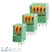 Abrazadera de resorte de paso de 2,54mm, bloques de terminales, cableado Vertical 2024 - compra barato