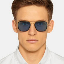 REALSTAR 2018 Gold Metal Men's Sunglasses Brand Designer Vintage Fashion Sun Glasses Women Square Frame Shades UV400 Oculos S78 2024 - buy cheap