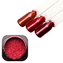 1 Box Red Mirror Nail Glitter Powder Manicure Nail Art Dust Chrome Pigment Nail Art Decoration Accessory SF3036 2024 - buy cheap