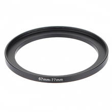 Металлический повышающий фильтр для объектива 67-77 мм, 67-77 мм, переходное кольцо черного цвета для цифровой камеры DSLR SLR 2024 - купить недорого