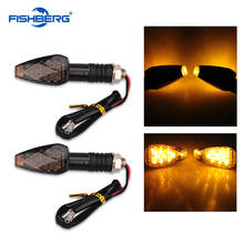 Universal Motorcycle LED Turn Signal Indicators Light Amber Blinker Light 12V 2W 14 led Motorbike Lamp Super Bright 2024 - buy cheap