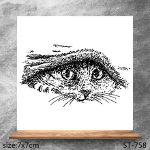 ZhuoAng-sellos transparentes de Ojos de gato para álbum de recortes, sellos bonitos para manualidades, 7x7cm 2024 - compra barato