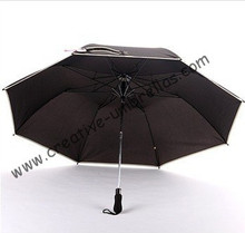 Free shipping,professional making umbrellas,two fold golf umbrellas.hex-angular 50T steel shaft,auto open,double layer,windproof 2024 - buy cheap