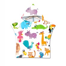 Toalla de baño con capucha para niños y bebés, toalla de playa con patrón de animales de dibujos animados, suave 2024 - compra barato