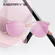 Merrys óculos de sol de gatinho polarizado feminino, óculos de sol de marca de luxo da moda, proteção uv400 s6305 2024 - compre barato