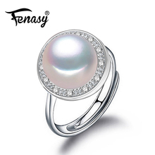 Женское кольцо FENASY, классическое регулируемое кольцо с натуральным жемчугом, ювелирные изделия из жемчуга, Повседневные Вечерние кольца для женщин, аксессуары для девочек 2024 - купить недорого
