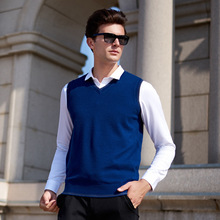 MRMT 2022 Brand Autumn Winter New Men's Vest Casual Knit Vest for Male Solid Color V-neck Tops Vest 2024 - buy cheap