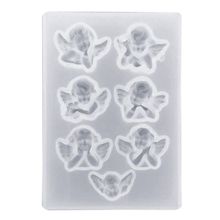 Molde de silicona con forma de Ángel, resina epoxi UV de arcilla artesanal, fabricación de joyería de colgantes 2024 - compra barato