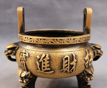 song voge gem S3023 Tibet Bronze Buddhism Lion Head Statue Zhao Cai Jin Bao Incense Burner Censer 2024 - buy cheap