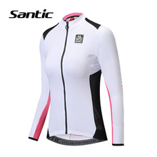 Santic Women Cycling Jersey Long Sleeve MTB Road Bike Jersey Anti-UV Breathable Quick-dry Bicycle Jersey Cycling Clothing 2024 - buy cheap