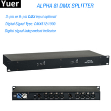 Etapa Controlador de luz DMX512 divisor luz divisor de amplificador de señal divisor 8I DMX distribuidor para Disco equipos de DJ 2024 - compra barato