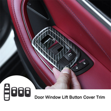 for Maserati Levante 2016-2020 Ghibli 2014-2020 Car Door Window Lift Button Decoration Cover Interior Accessory ABS Carbon Fiber 2024 - buy cheap