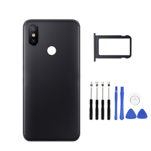 for Xiaomi Mi A2 Battery Back Cover Rear Metal Door Housing for Xiaomi Mi 6X Card Tray Holder Repair Spare Parts+ Side Key 2024 - buy cheap