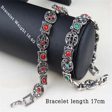 Fashion India Jewelry Retro Bohemian Bracelet Women Resin Crystal Turkey Bracelets Female Ethnic Tibetan Silver Wristband Gifts 2024 - buy cheap