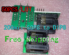 50PCS/lot 200mil SOP8 to DIP8 IC socket Programmer adapter Socket High Quality OTS-20-1.27-01 for 25xx eeprom flash 2024 - buy cheap