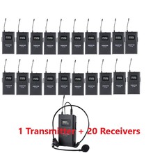 Takstar WTG500/WTG-500 sistema de guía de viaje Inalámbrico UHF sistema de transmisión acústica inalámbrico 1 transmisor + 20 receptores 2024 - compra barato