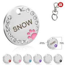Custom Dog Tag Engraved Pet Dog Collar Accessories Personalized Cat Puppy ID Tag Stainless Steel Paw Name Tags Pendant Anti-lost 2024 - buy cheap