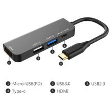 Hub 4 en 1 tipo c, 4K, 1080p, tipo c a HDMI/Micro USB/USB 3,0/USB 2,0, adaptador de interruptor HDMI a HDMI USB 2024 - compra barato