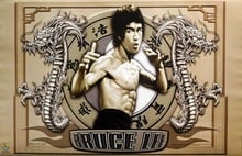 Bruce Lee-Círculo de poder de seda, cartel para pared decorativa, pintura de 24x36 pulgadas 2024 - compra barato